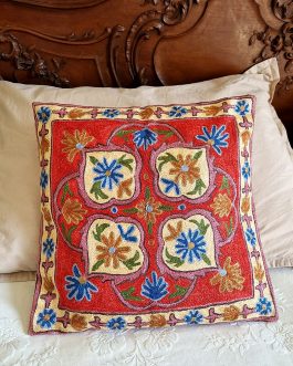 Housse de coussin brodée du Cachemire – Châle Kani