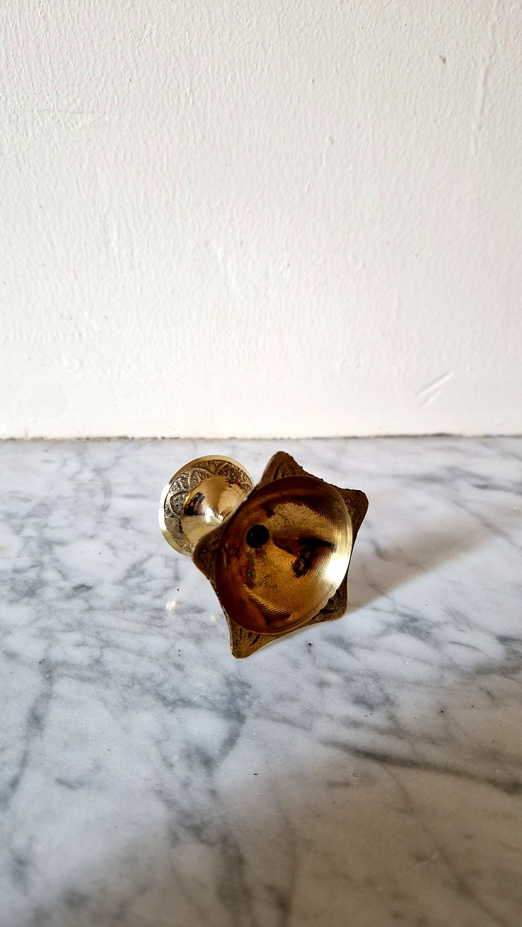 Diya en laiton sur pied – étoile – Image 4