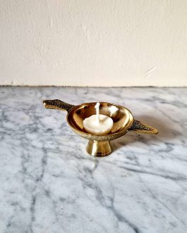 Diya en laiton – oiseau "hamsa"