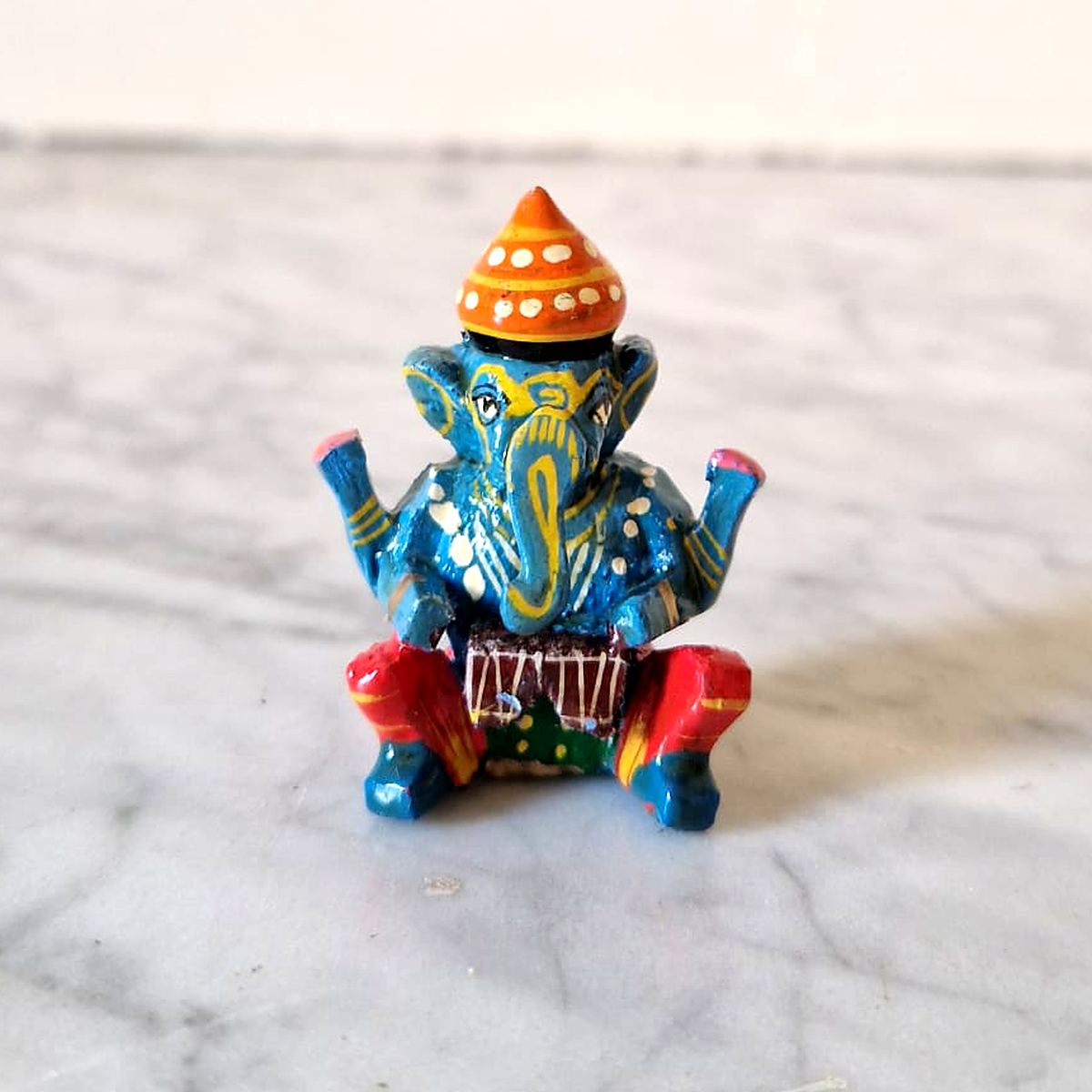 Petit Ganesh en bois peint main – 5 couleurs – Image 7