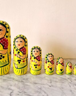 Grandes poupées gigognes hindoues – 10 pièces