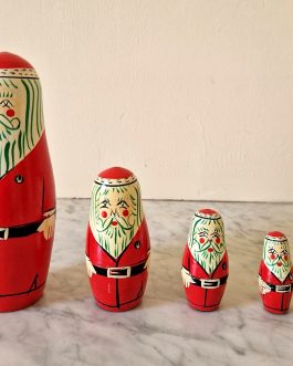 Poupées gigognes en bois peint main – Père Noël